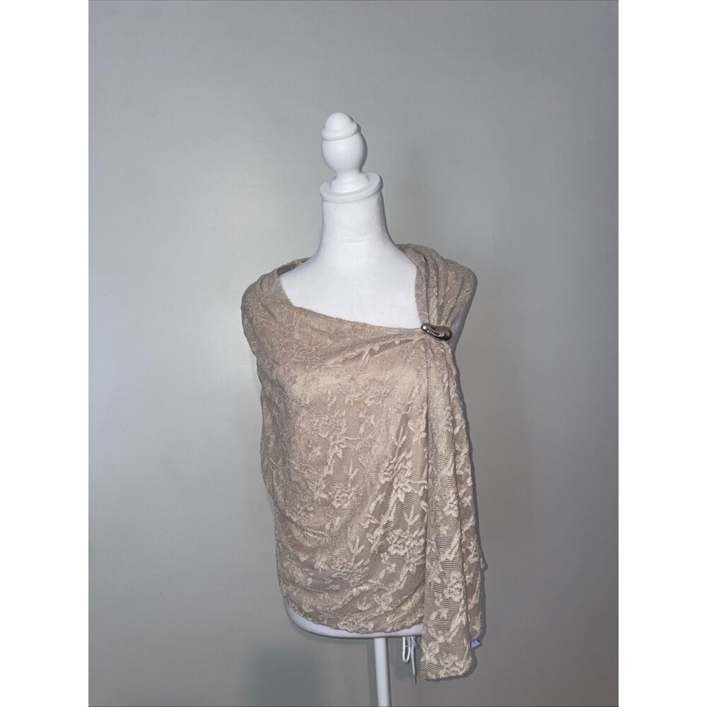 CIDER Beige Lace Top 2XL One Shoulder Cowl Fairy Whimsigoth Y2K NWT